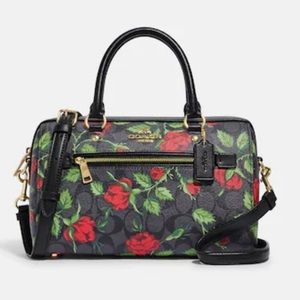NWT Coach Signature Rose 🌹 Rowan Satchel Style CC332